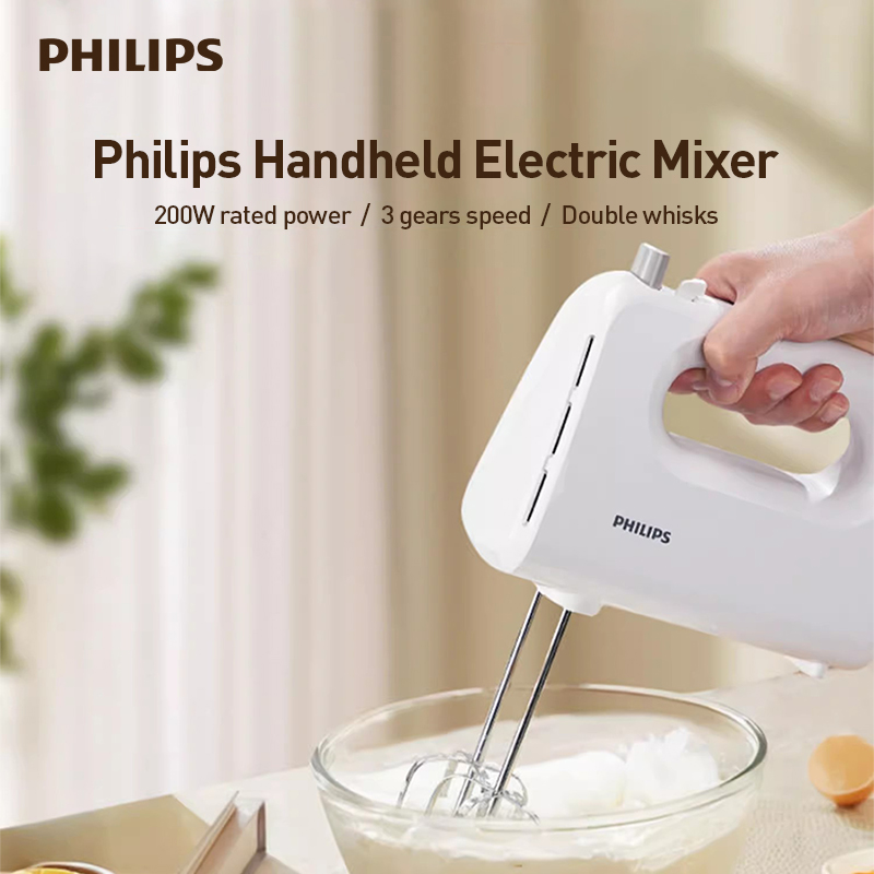 Kitchen Appliances In White - Philips Handheld Electric Egg Beater 3-Speed
