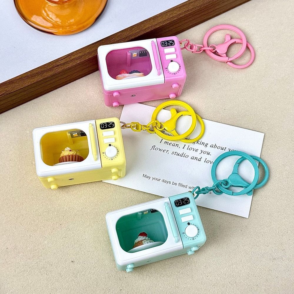 Kitchen Appliances Kids - Simulation Microwave Key chain Open The