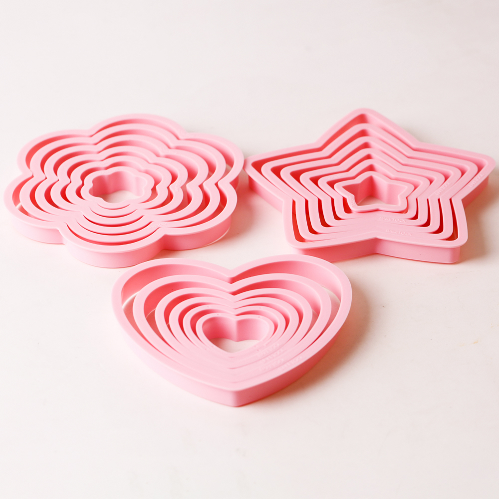 1set/3sets Pink Heart Star Flo - Kitchen Appliances For Baking ulasan dan harga