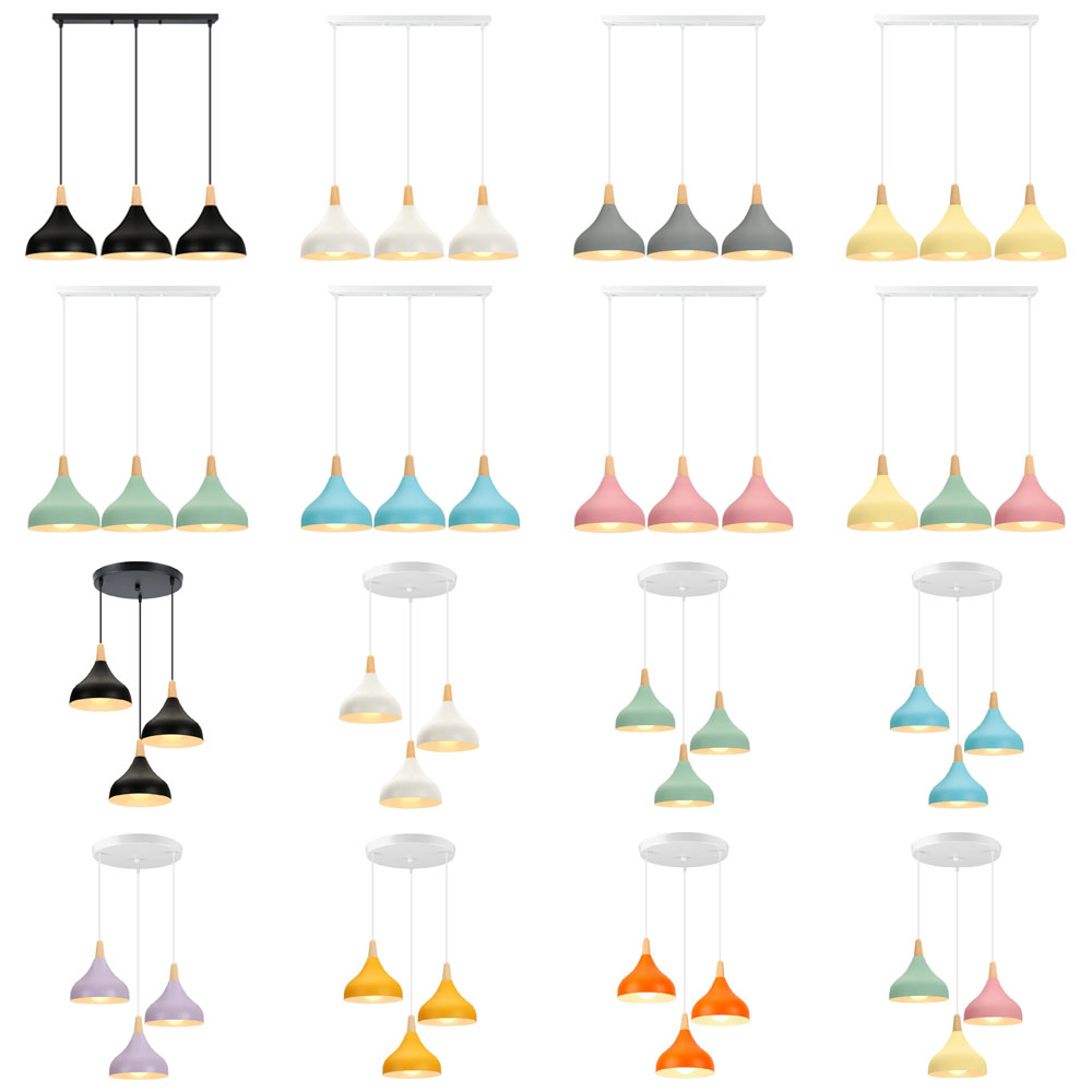 Nordic Wood LED Pendant Lights - Kitchen Appliances In White ulasan dan harga