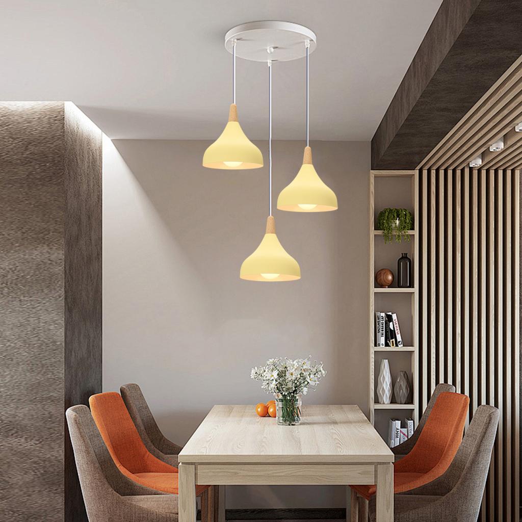 Nordic Wood LED Pendant Lights - Kitchen Appliances In White ulasan dan harga