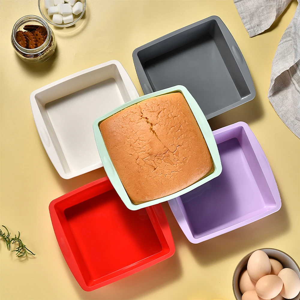 1/4Pcs Silicone Square Cake Mo - Kitchen Appliances For Baking ulasan dan harga