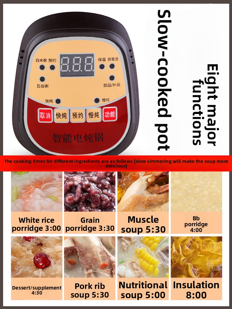 Fully automatic 2.5-6L electri - Slow Cooker Ceramic ulasan dan harga