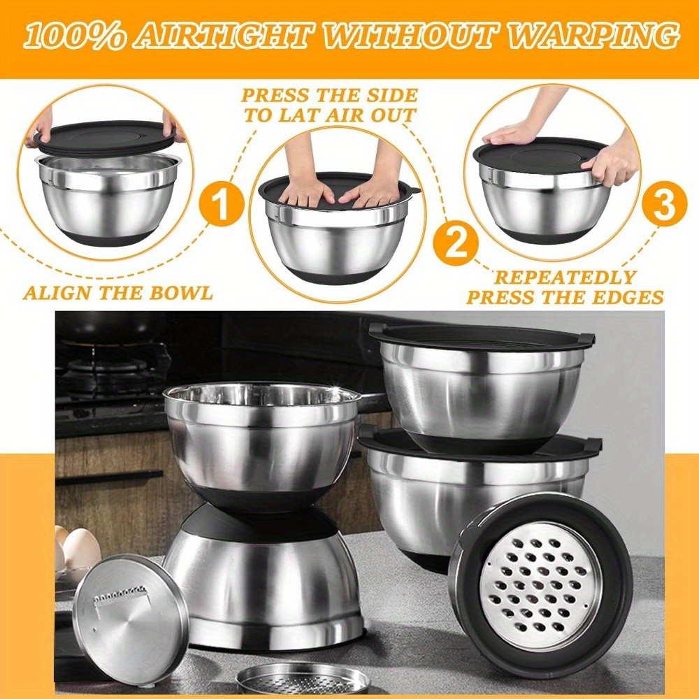 17pcs, Stainless Steel Mixing  - Stand Mixer Bowl ulasan dan harga