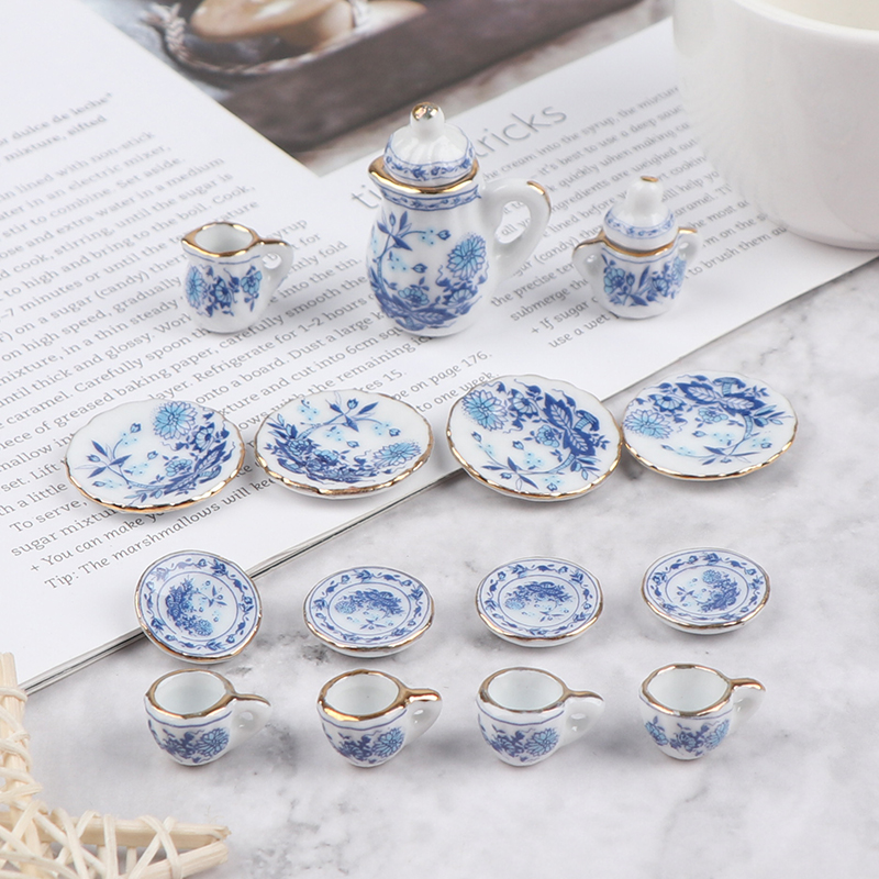 15Pcs 1:12 Miniature Porcelain - Kitchen Appliances Kids ulasan dan harga