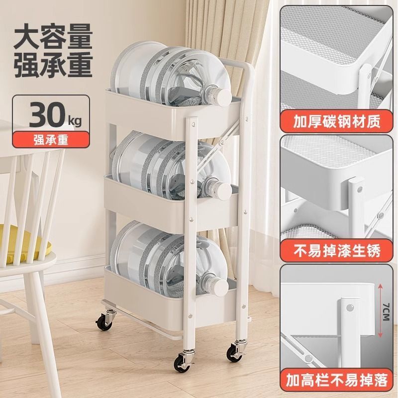 Foldable Rolling Kitchen Troll - Kitchen Appliances In White ulasan dan harga