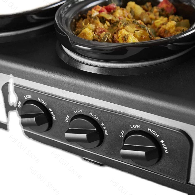 Silver Portable Triple Slow Co - Slow Cooker Ceramic ulasan dan harga