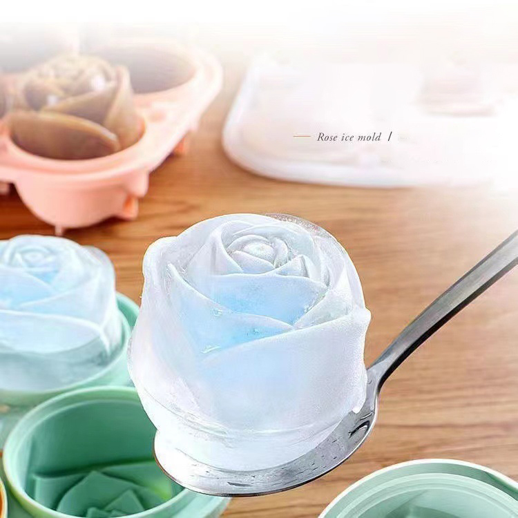 3D Rose Ice Molds 4 Holes Ice  - Kitchen Appliances Packages ulasan dan harga