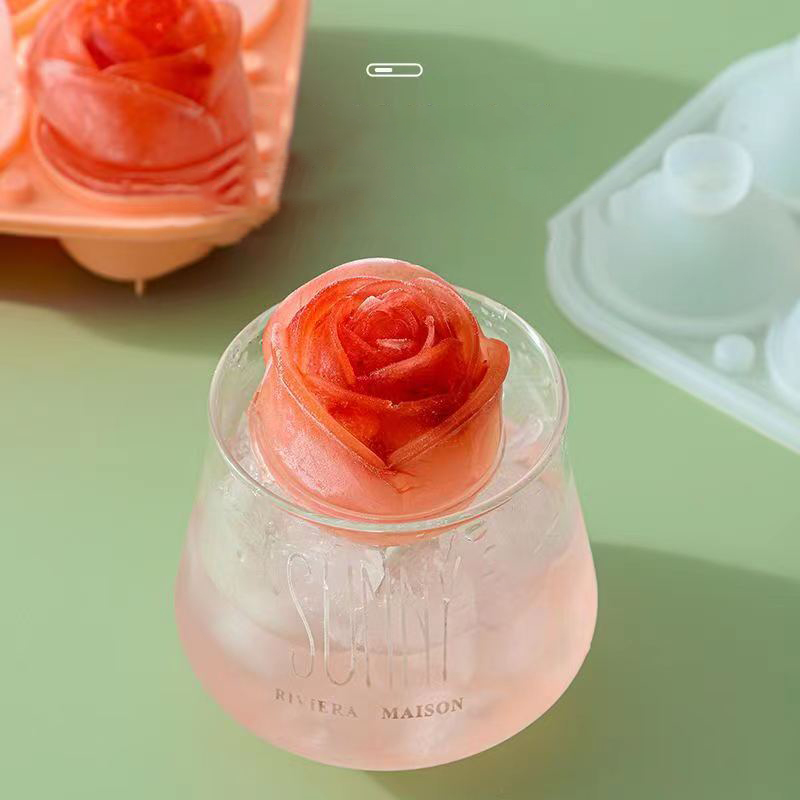 3D Rose Ice Molds 4 Holes Ice  - Kitchen Appliances Packages ulasan dan harga