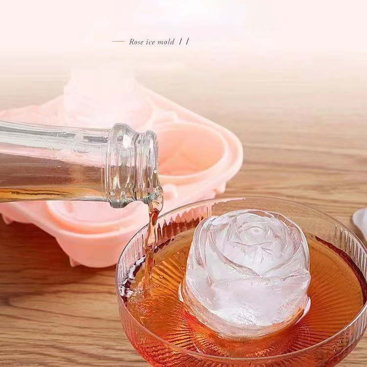 3D Rose Ice Molds 4 Holes Ice  - Kitchen Appliances Packages ulasan dan harga
