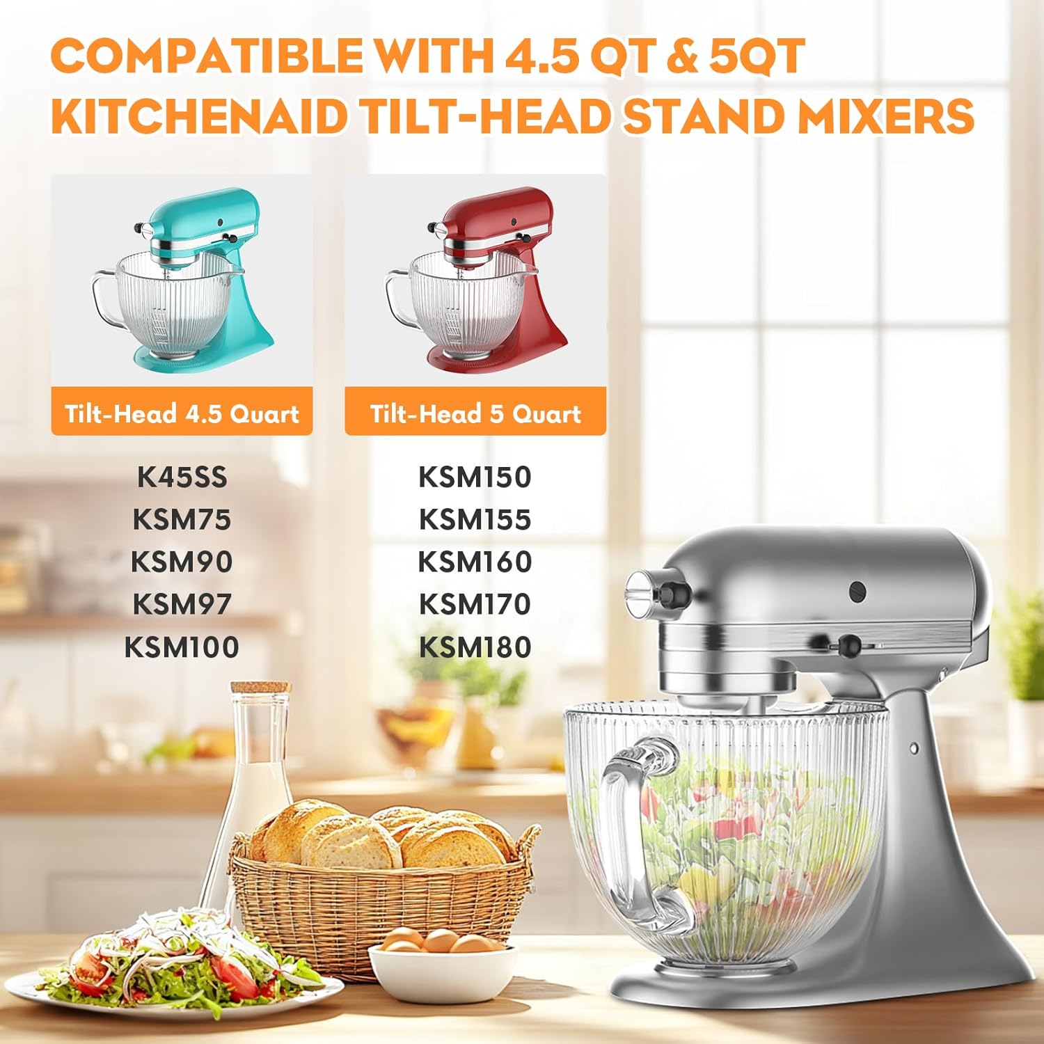 GVODE Glass Bowl for Kitchenai - Stand Mixer Bowl ulasan dan harga