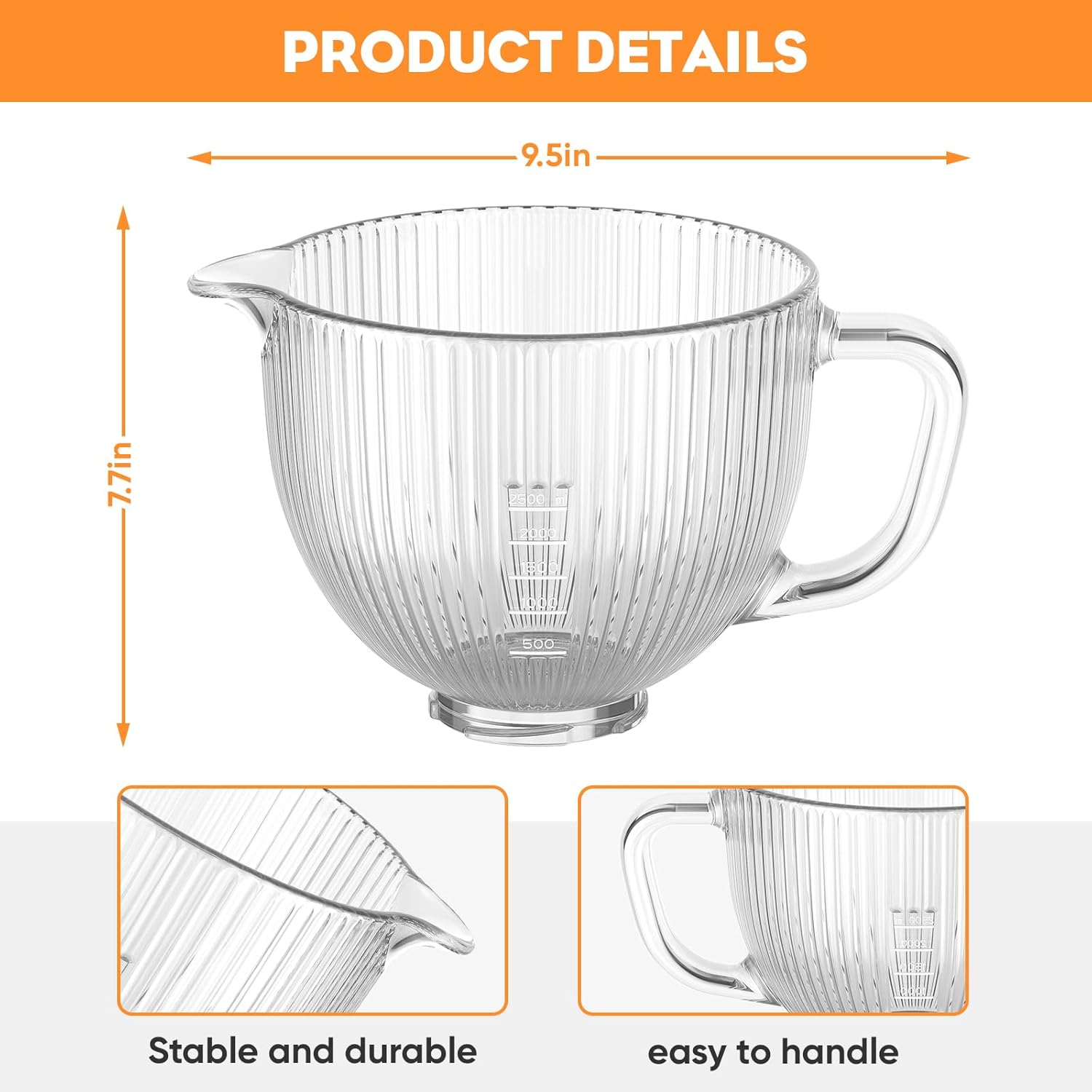 GVODE Glass Bowl for Kitchenai - Stand Mixer Bowl ulasan dan harga