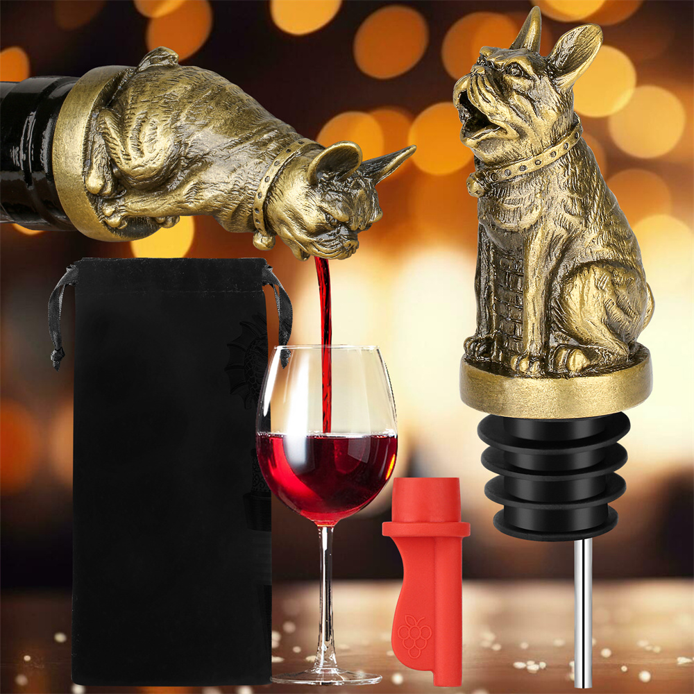 Cute French Bulldog Wine Pouer - Kitchen Appliances Packages ulasan dan harga