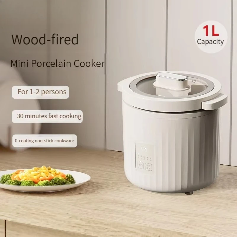 1L Small Mini Rice Cooker 110V - Slow Cooker Ceramic ulasan dan harga