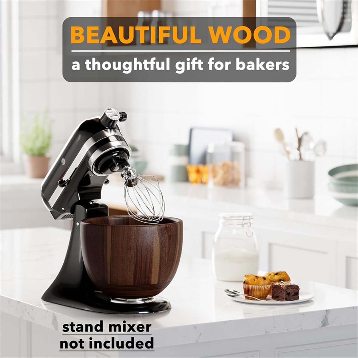 (A25M) Wooden Bowl Mixer - for - Stand Mixer Bowl ulasan dan harga