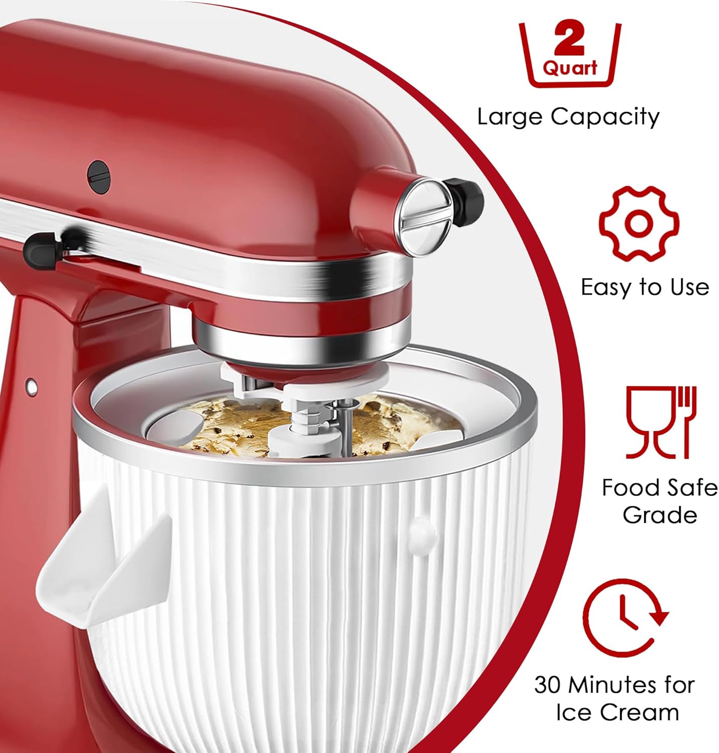 Ice Cream Maker Attachment for - Stand Mixer Bowl ulasan dan harga