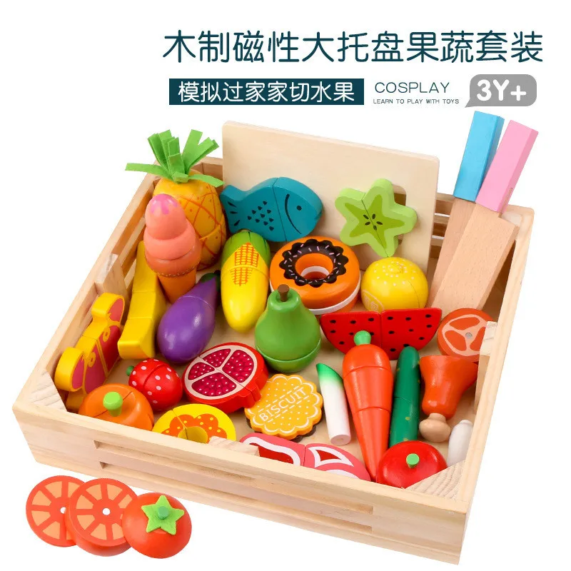 DIY Cute Wooden Cutting Fruit  - Kitchen Appliances Kids ulasan dan harga