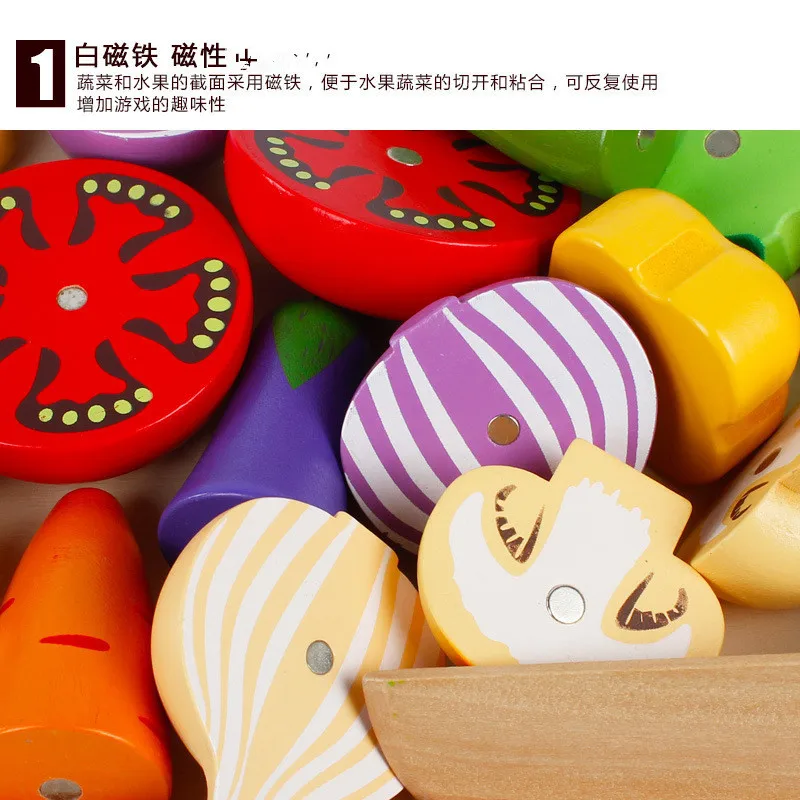 DIY Cute Wooden Cutting Fruit  - Kitchen Appliances Kids ulasan dan harga