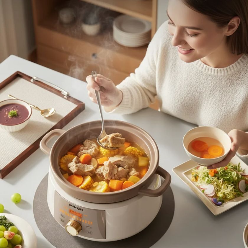 4L Ceramic Household Electric  - Slow Cooker Ceramic ulasan dan harga