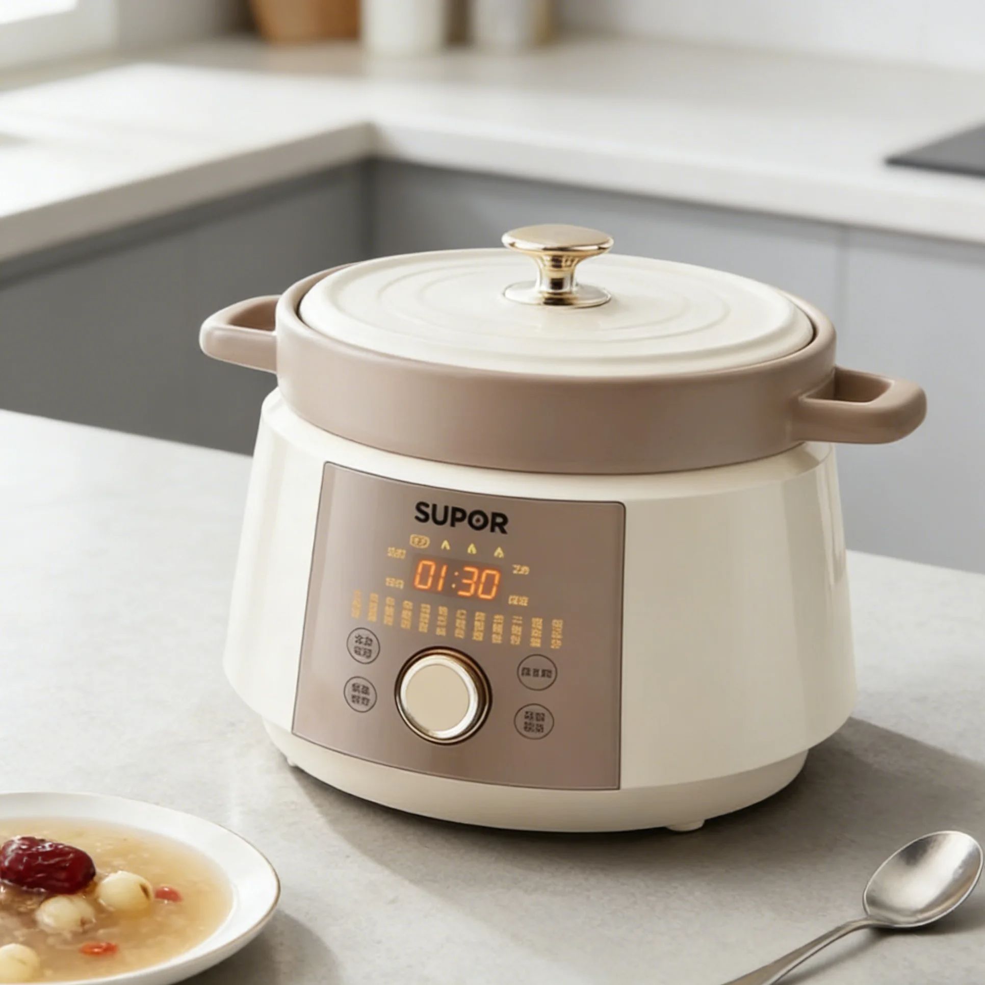 4L Ceramic Household Electric  - Slow Cooker Ceramic ulasan dan harga