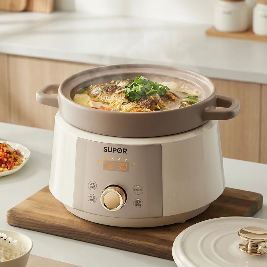 4L Ceramic Household Electric  - Slow Cooker Ceramic ulasan dan harga
