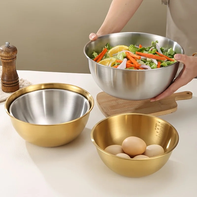 3PCS Stainless Steel Mixing Bo - Stand Mixer Bowl ulasan dan harga